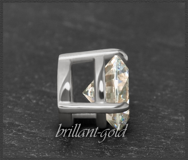 Brillant Anhänger 585 Gold; 1,80ct, zart champagner